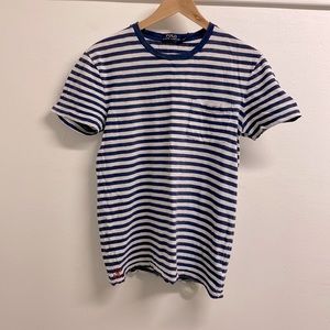 Blue/white striped Ralph Lauren T-shirt (S)